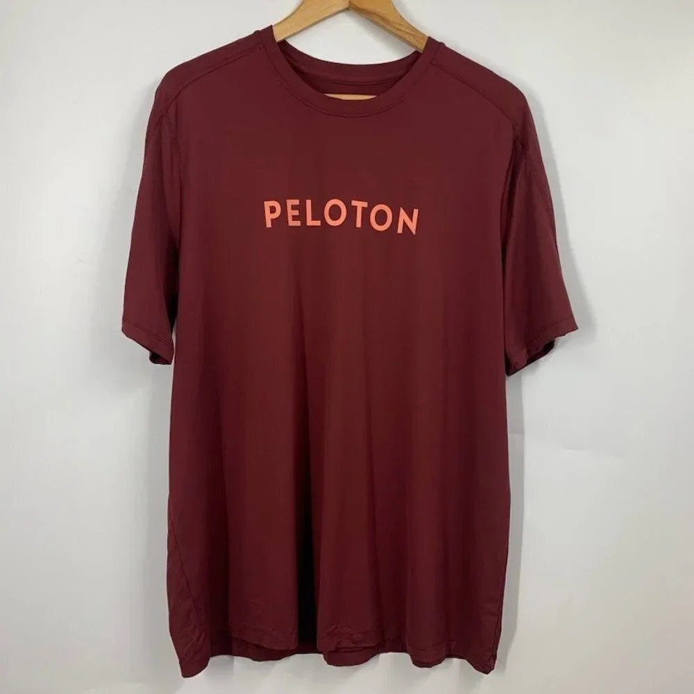 Peloton Men's Activewear Crew Neck Stretch Short‎ Sleeve Shirt Size L